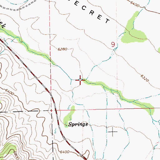 Topographic Map of Lemons Creek, NV