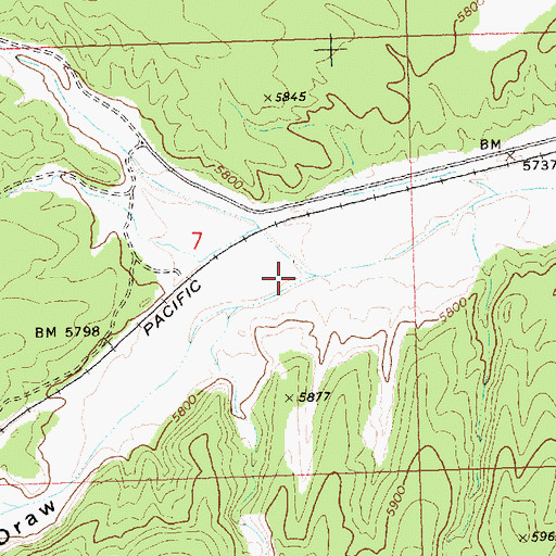 Topographic Map of Lien Draw, NV