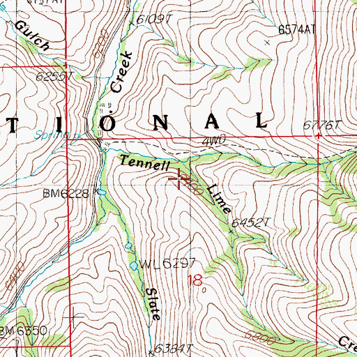 Topographic Map of Lime Creek, NV