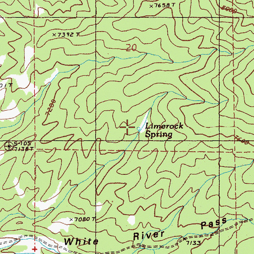 Topographic Map of Limerock Spring, NV