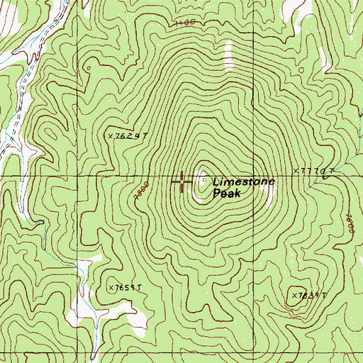 Topographic Map of Limestone Peak, NV