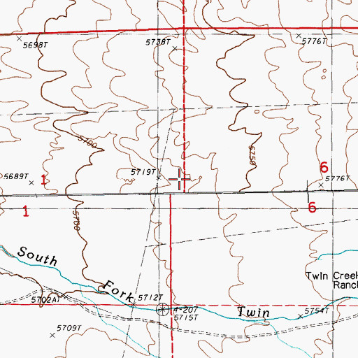 Topographic Map of Lindsay Creek, NV