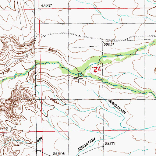 Topographic Map of Little Cottonwood Creek, NV