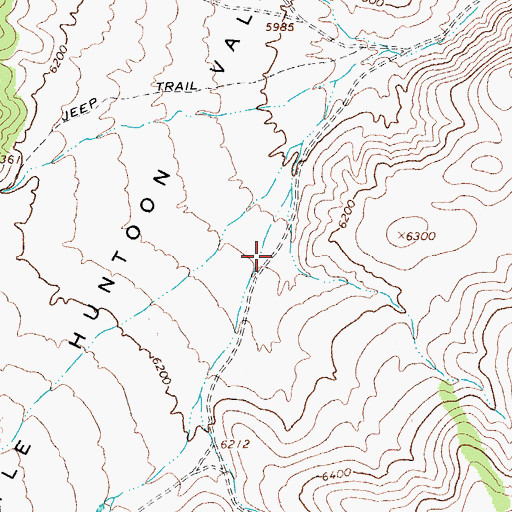 Topographic Map of Little Huntoon Valley, NV