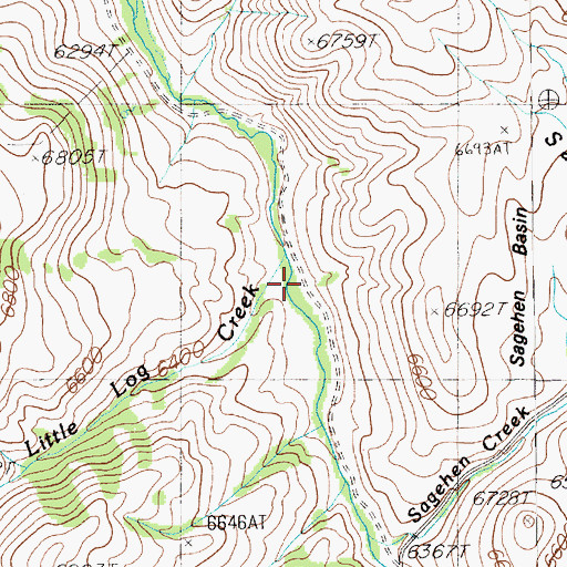 Topographic Map of Little Log Creek, NV