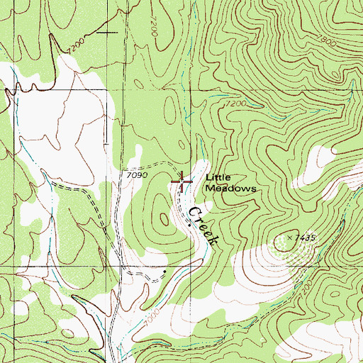 Topographic Map of Little Meadows, NV