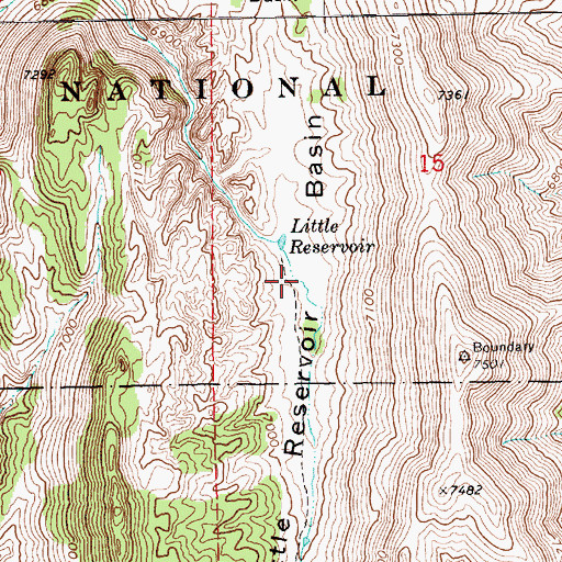 Topographic Map of Little Reservoir, NV