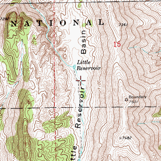 Topographic Map of Little Reservoir Basin, NV