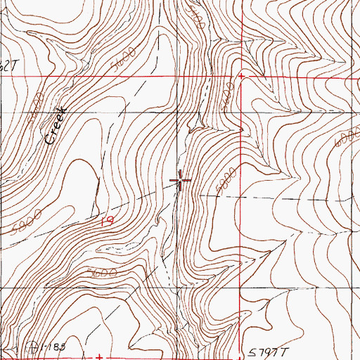 Topographic Map of Little Riser Creek, NV