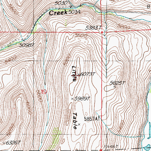 Topographic Map of Little Table, NV