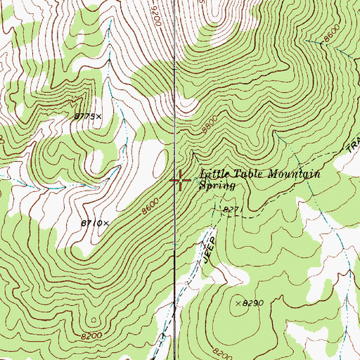 Topographic Map of Little Table Mountain Spring, NV