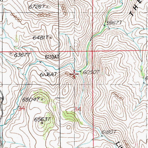 Topographic Map of Little Telephone Creek, NV