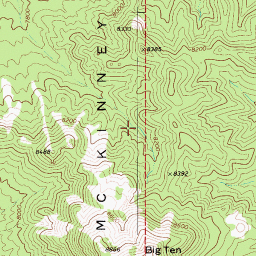 Topographic Map of Little White Sage Canyon, NV