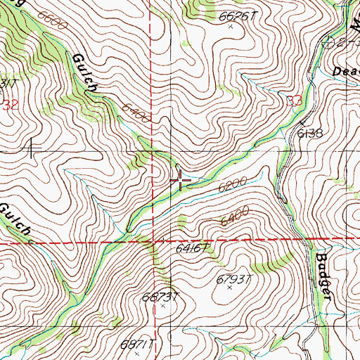 Topographic Map of Log Gulch, NV