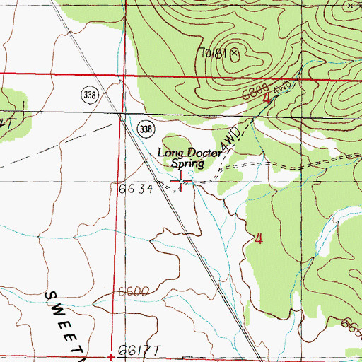 Topographic Map of Long Doctor Spring, NV