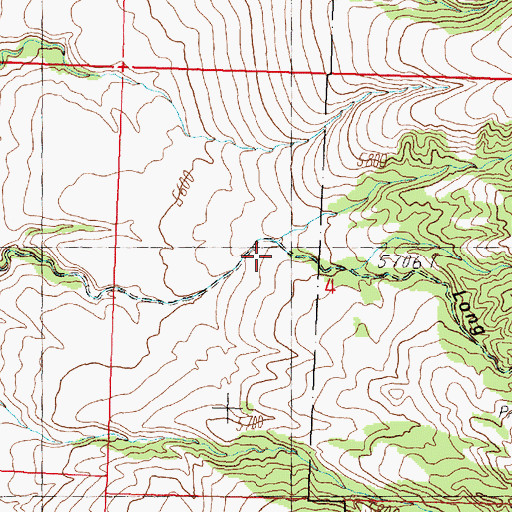 Topographic Map of Long Dry Canyon, NV