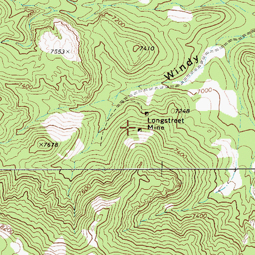 Topographic Map of Longstreet Mine, NV