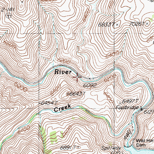 Topographic Map of Lost Meadows Creek, NV