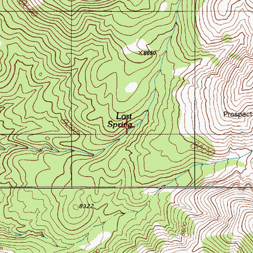 Topographic Map of Lost Spring, NV