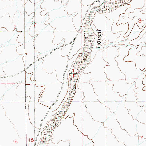 Topographic Map of Lovell Canyon, NV
