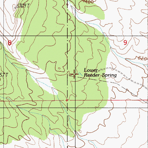 Topographic Map of Lower Reeder Spring, NV
