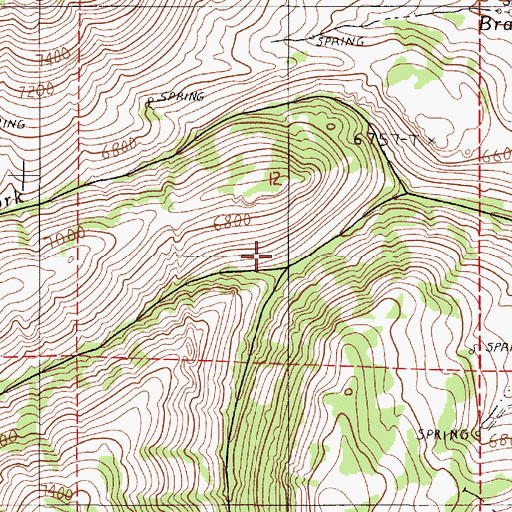 Topographic Map of Lye Creek, NV