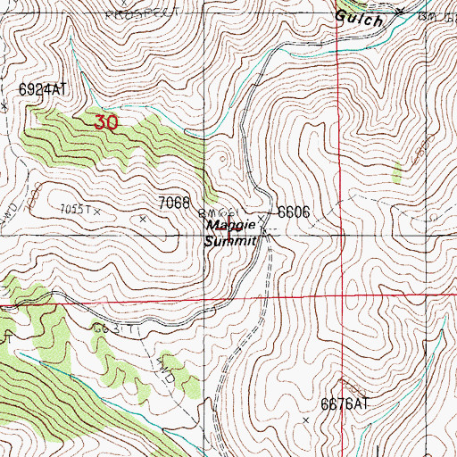Topographic Map of Maggie Summit, NV