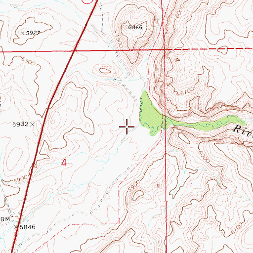 Topographic Map of Mahala Creek, NV