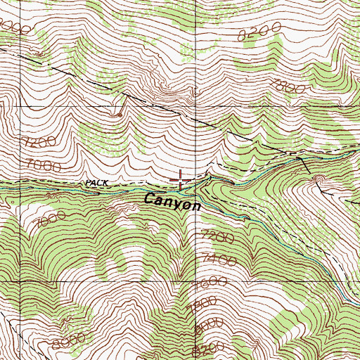 Topographic Map of Mahogany Creek, NV