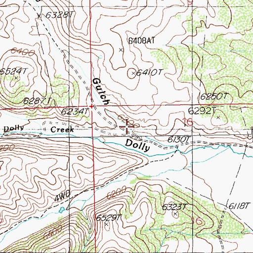 Topographic Map of Marie Gulch, NV