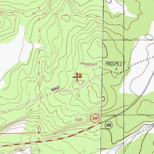 Topographic Map of Mark Twain Camp, NV