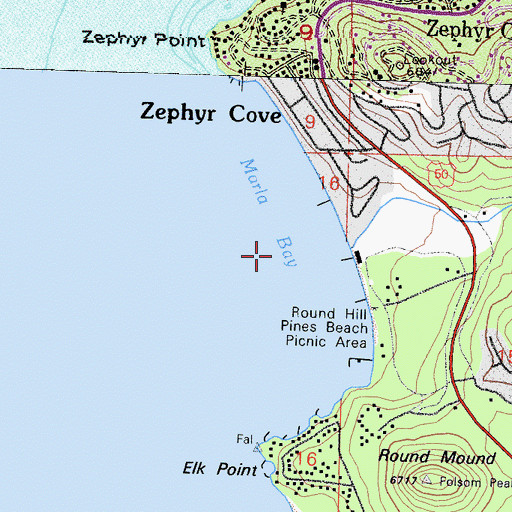 Topographic Map of Marla Bay, NV