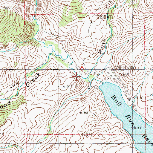 Topographic Map of Marsh Creek, NV