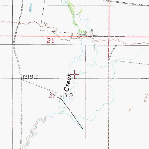 Topographic Map of Martin Creek, NV