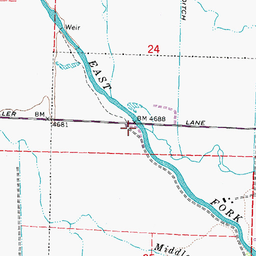 Topographic Map of Martin Slough, NV