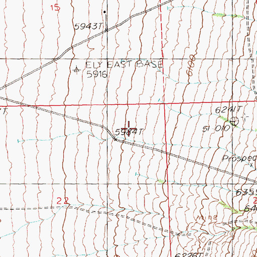 Topographic Map of Mary Ann Canyon, NV
