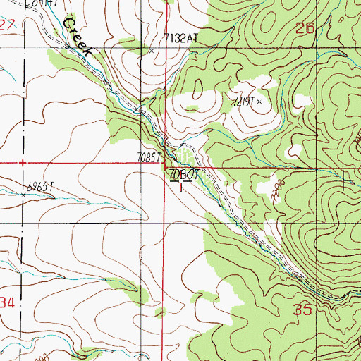 Topographic Map of Marysville Canyon, NV