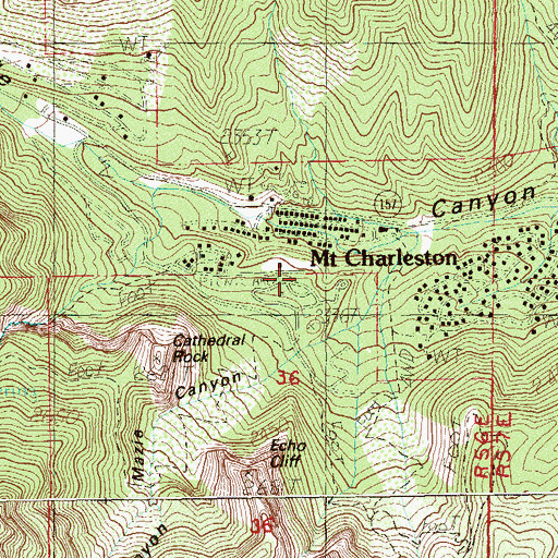 Topographic Map of Mazie Canyon, NV