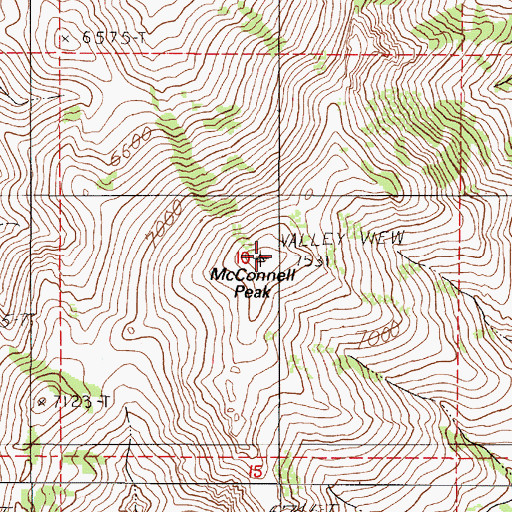 Topographic Map of McConnell Peak, NV