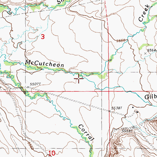 Topographic Map of McCutcheon Creek, NV