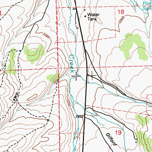 Topographic Map of McDonald Creek, NV
