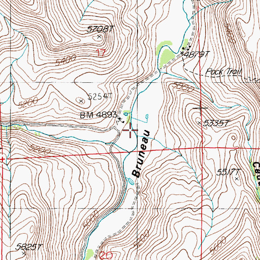 Topographic Map of McDonald Creek, NV