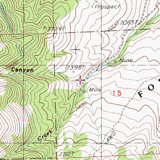 Topographic Map of McGraff Canyon, NV