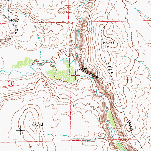 Topographic Map of Meadow Creek, NV