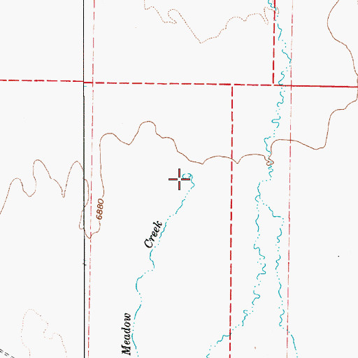 Topographic Map of Meadow Creek, NV
