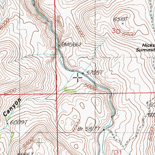 Topographic Map of Meadow Creek School (historical), NV