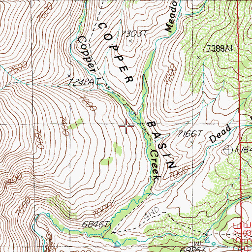 Topographic Map of Meadow Fork, NV