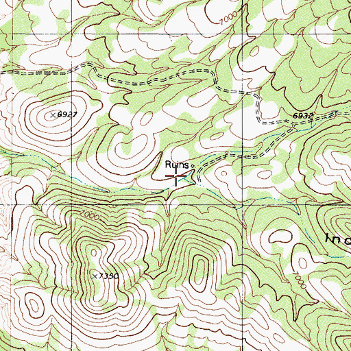 Topographic Map of Merritt Canyon, NV