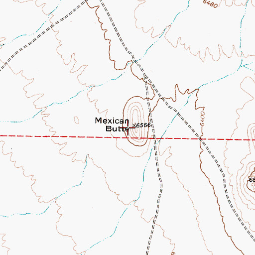 Topographic Map of Mexican Butte, NV