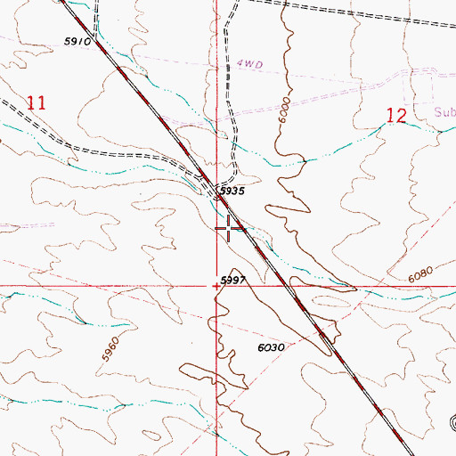 Topographic Map of Midas Canyon, NV